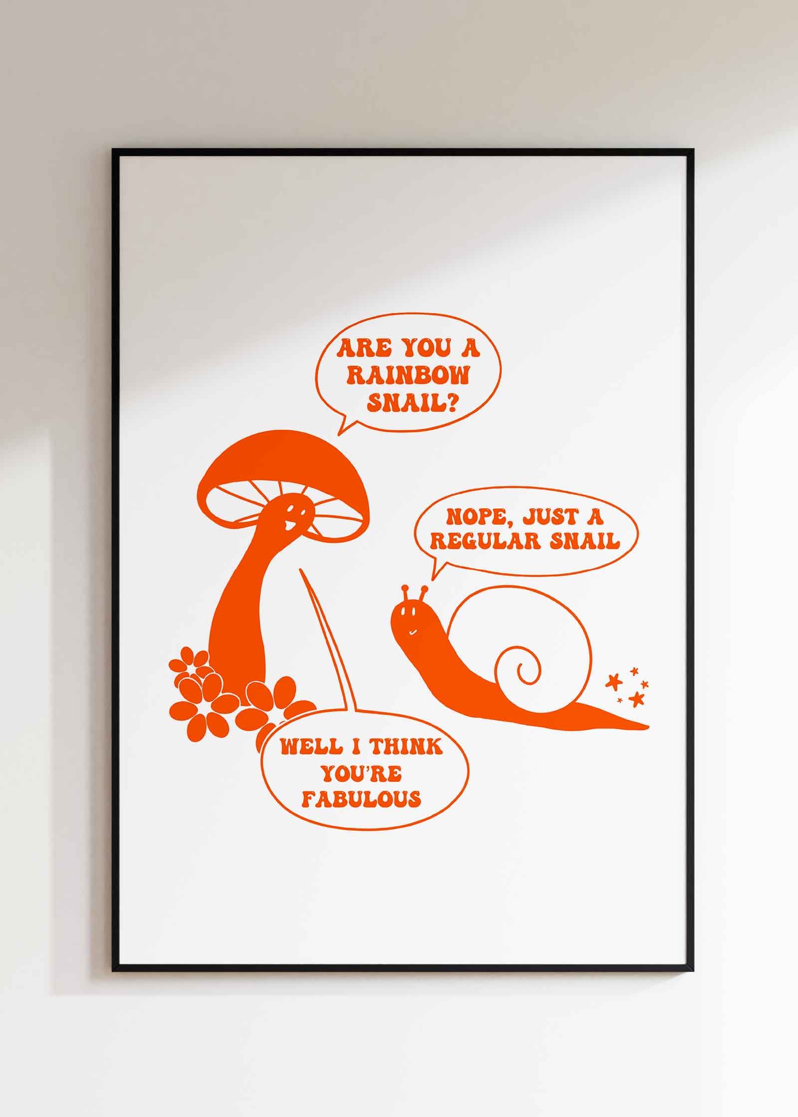 044 Rainbow Snail Print