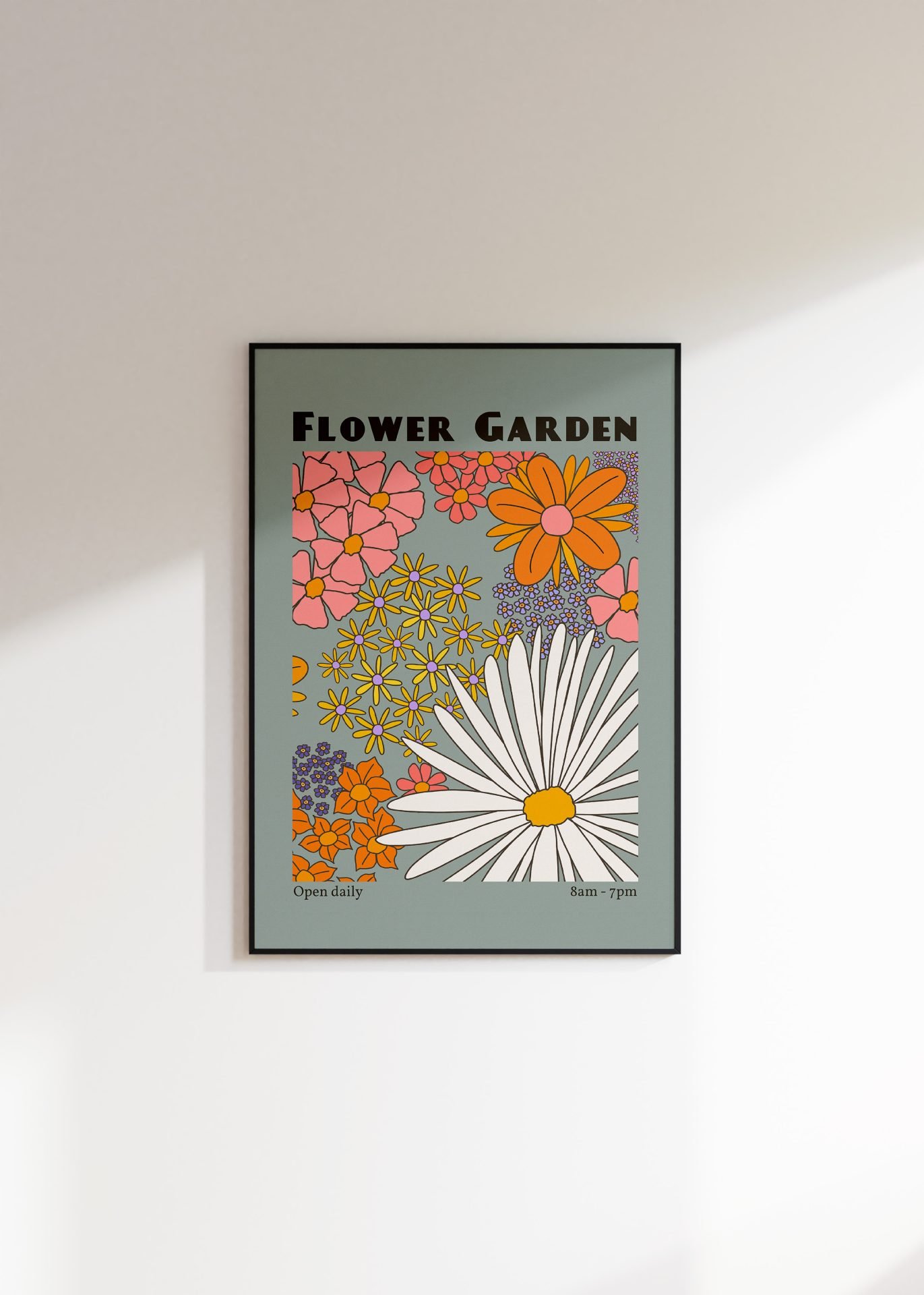 Flower Garden Blue Print 1