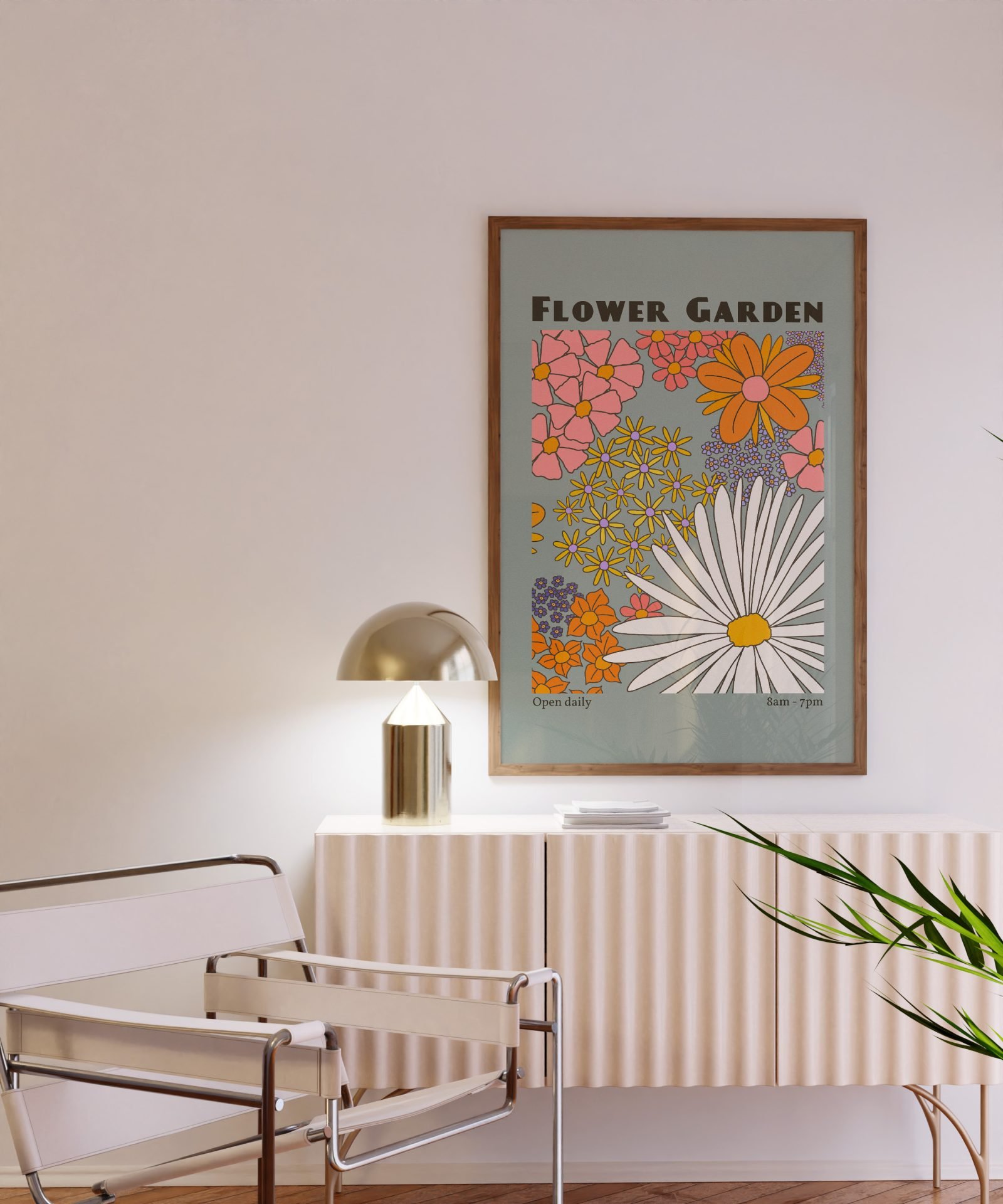 Flower Garden Blue Print 3