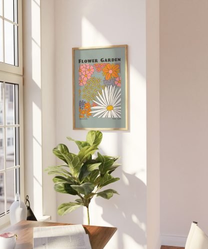 Flower Garden Blue Print 4