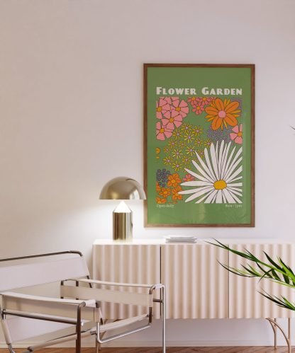 Flower Garden Green Print 3