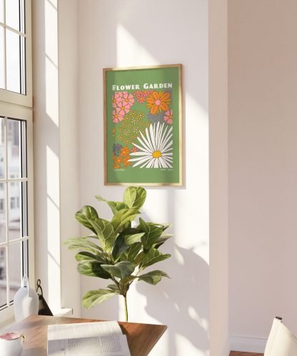 Flower Garden Green Print 4