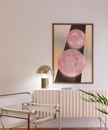 Flower Marbles pink print 4