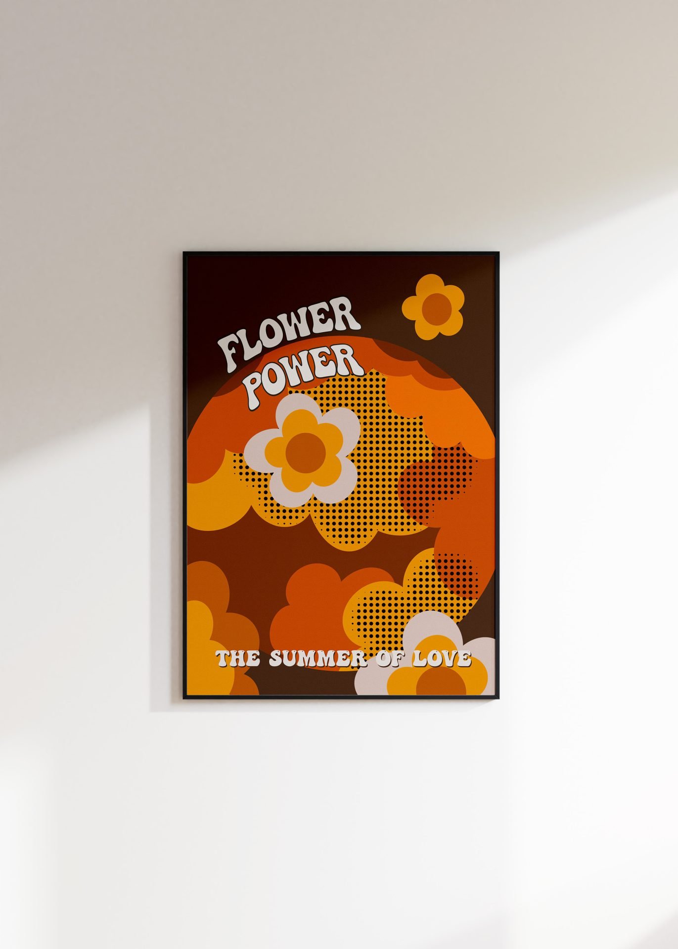 Flower Power Brown Print 1