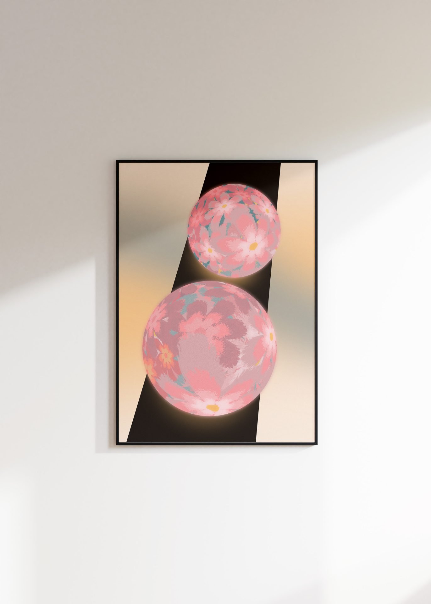 Flower Marbles pink print 3