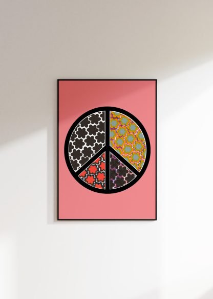 Peace Sign Pink Print 1