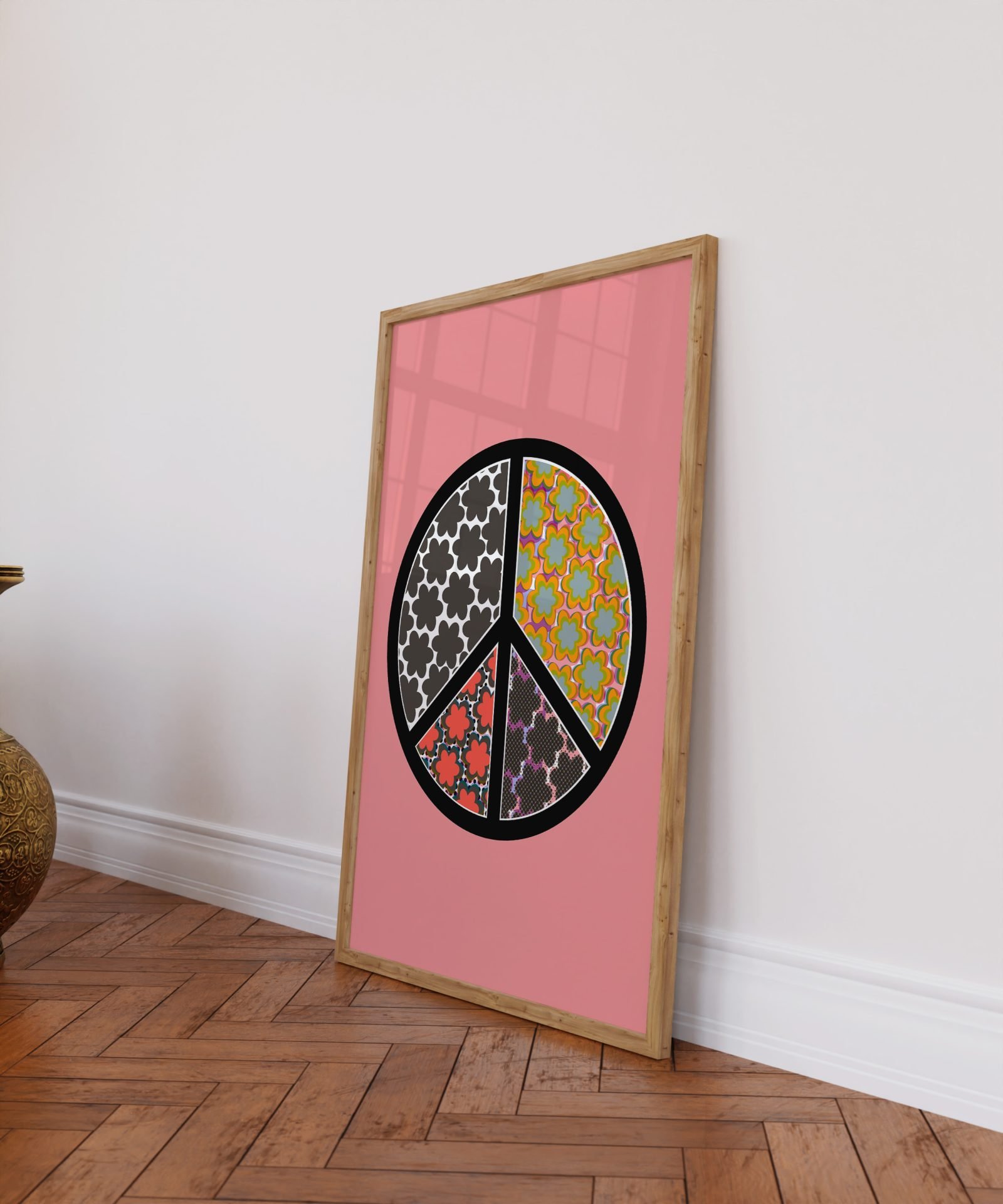 Peace Sign Pink Print 4