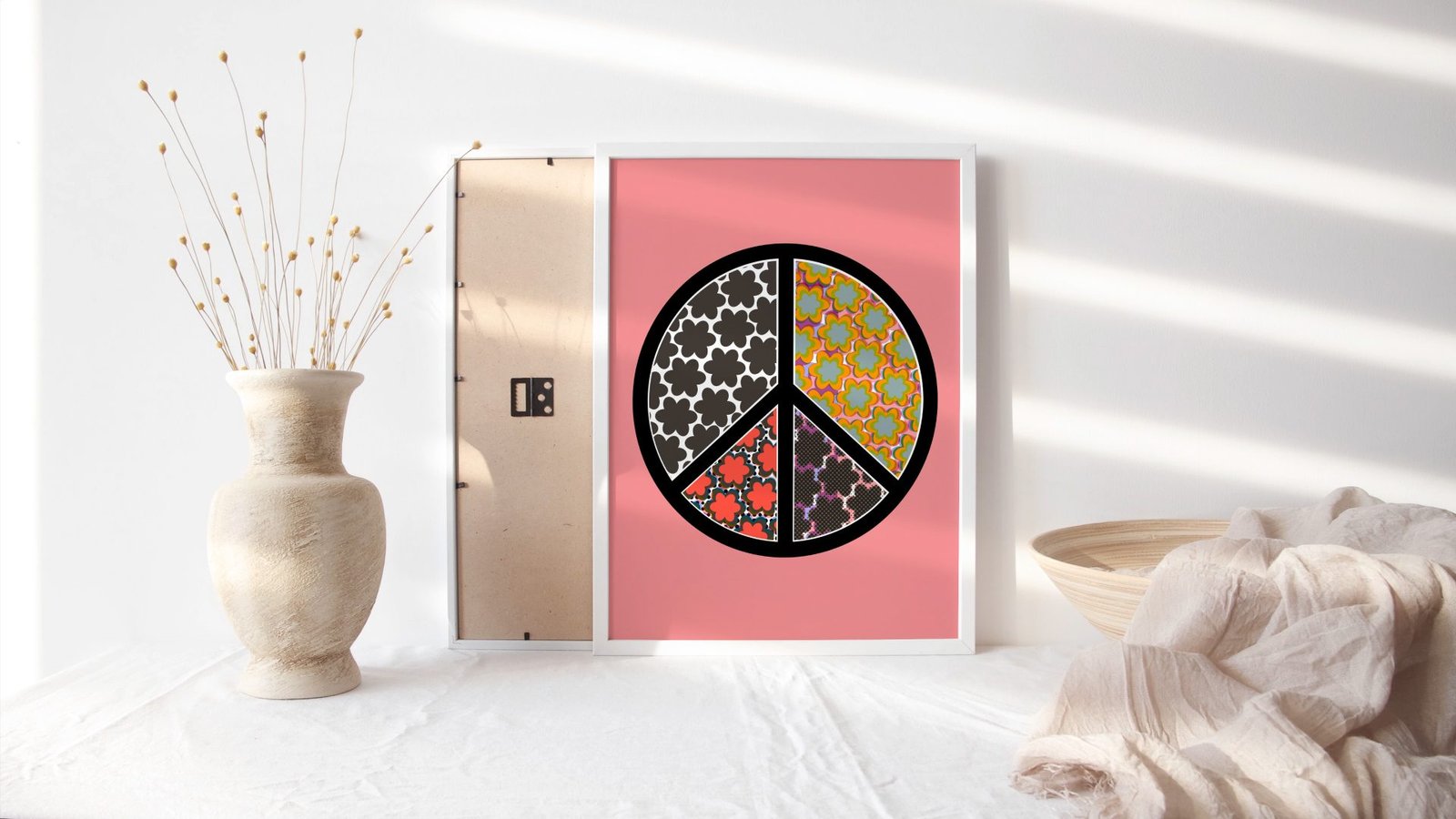 Peace Sign Pink Print 5