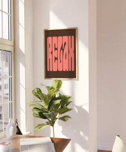 Relax Pink Print