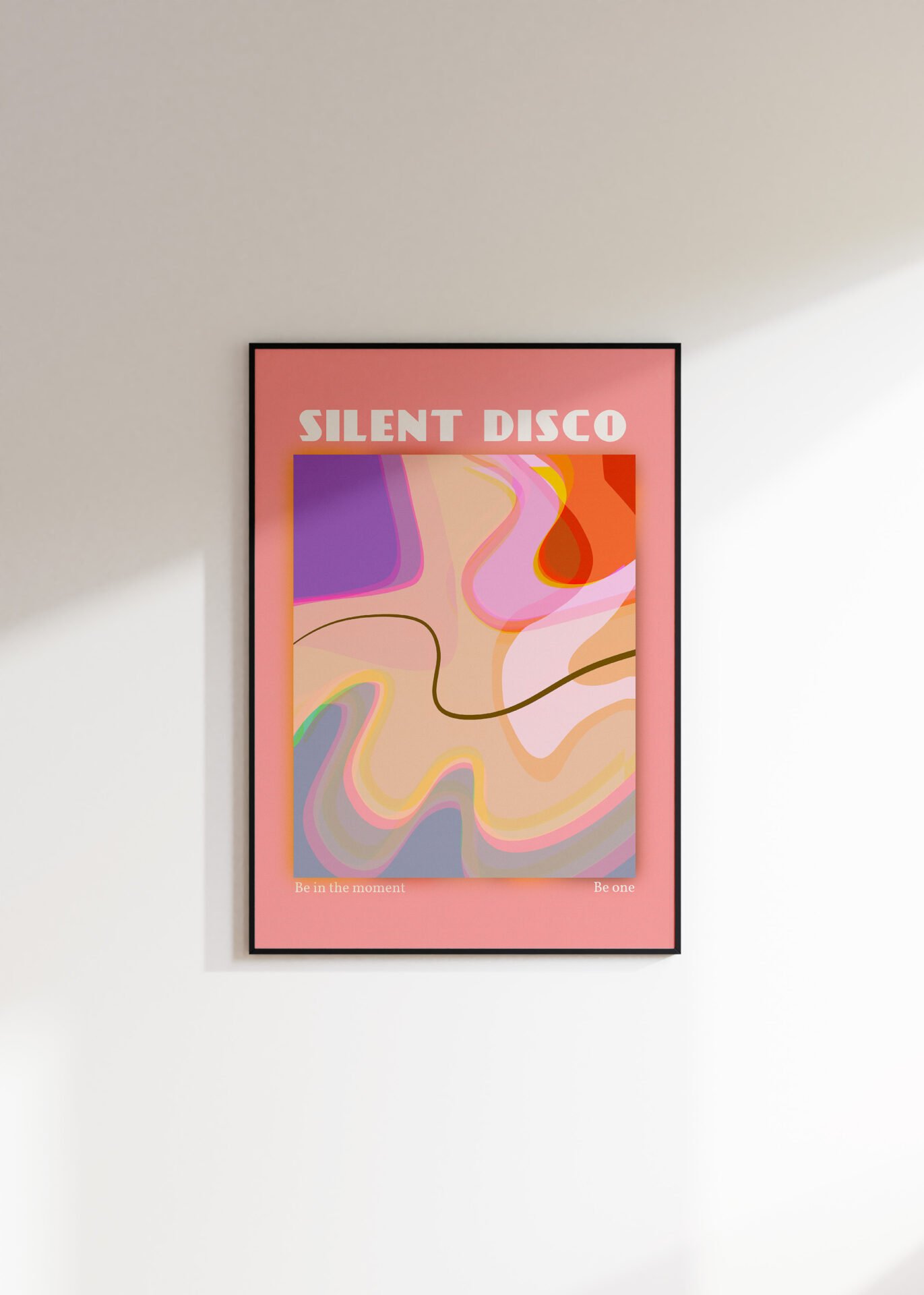 Silent Disco Pink Retro Print