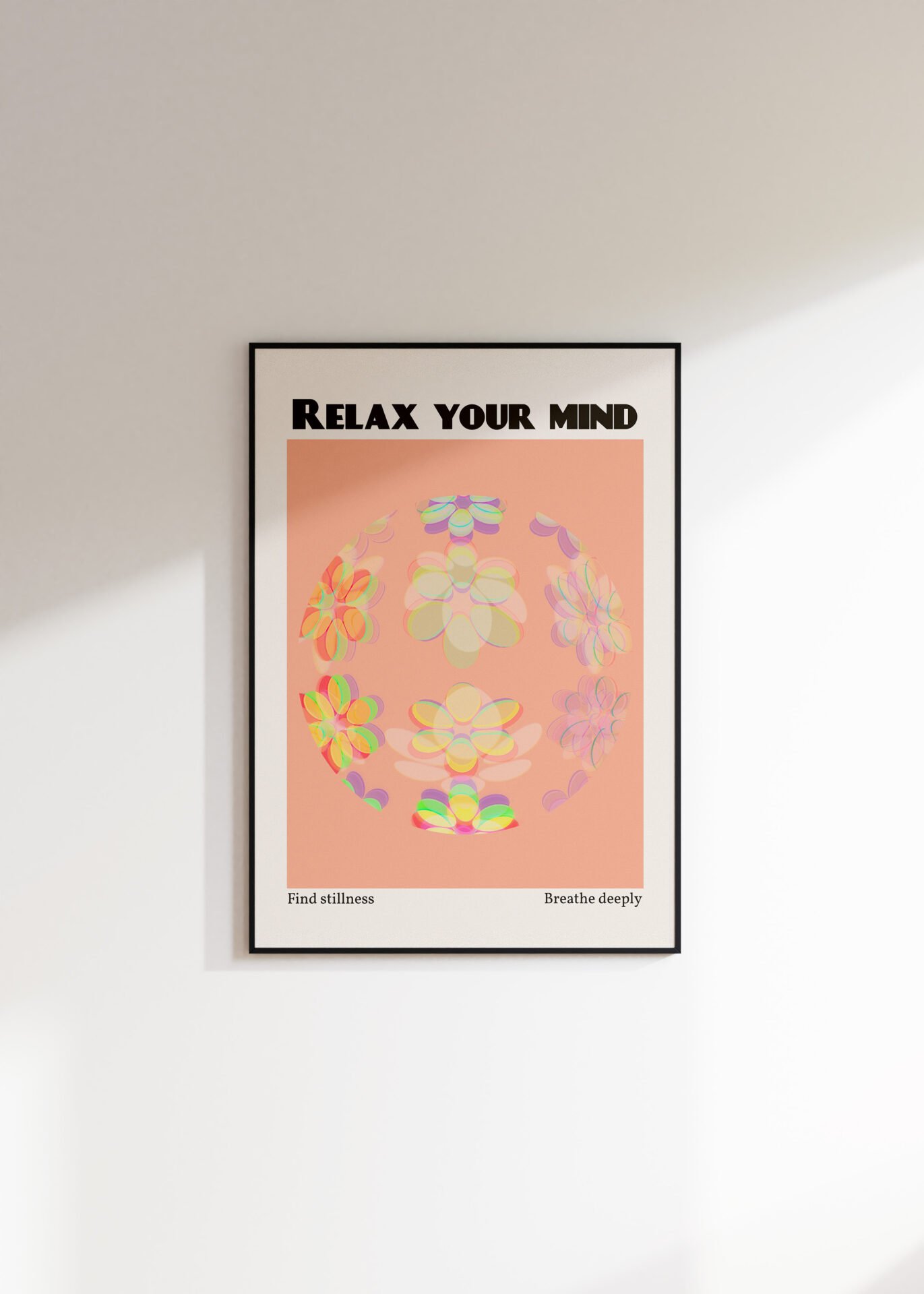 Relax Your Mind Pink Print